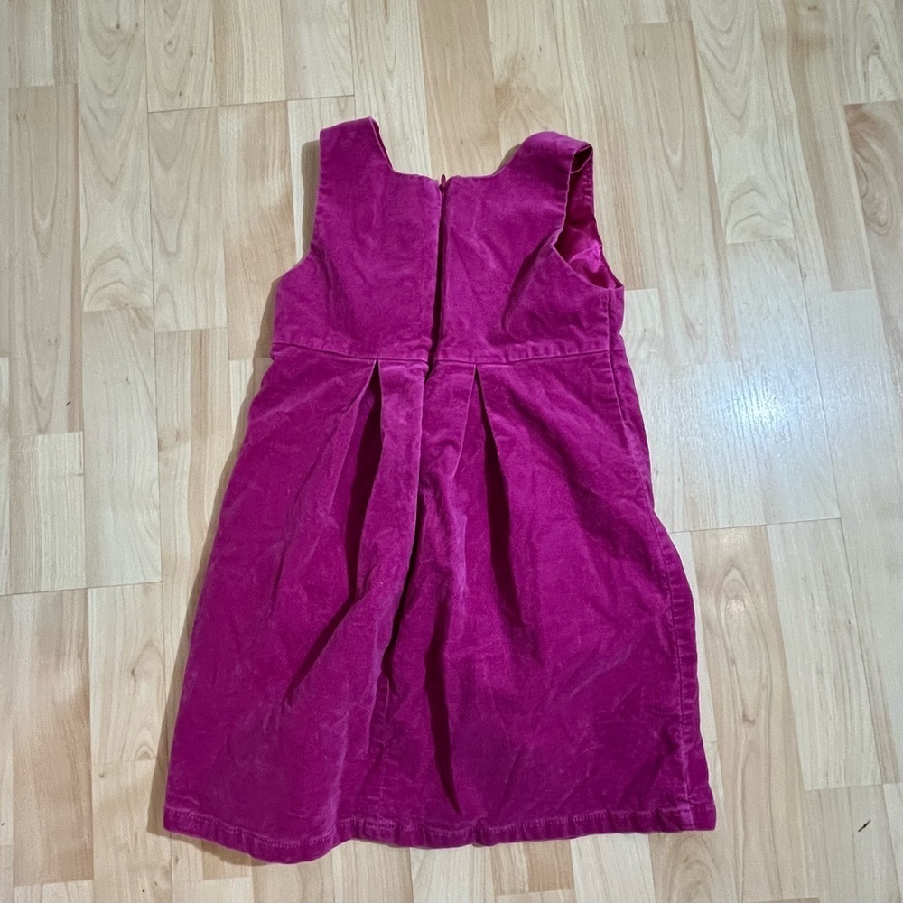 Disney Vintage Princesses Velour Dress Size Small 5-6 Disney Store Magenta - Picture 4 of 4